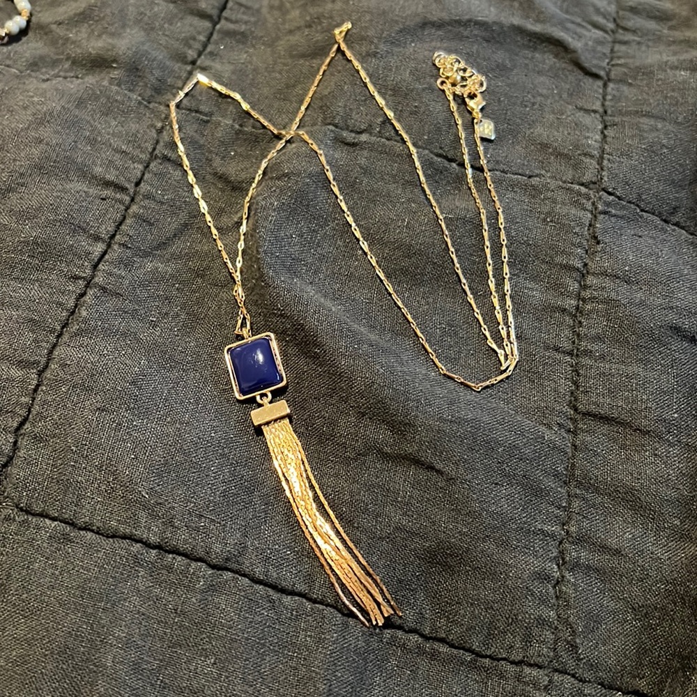 Gold Long Pendant Necklace